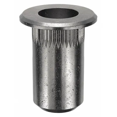 AVK Rivet Nut: #8-32 Thread Size, 1/2 in Overall Lg, 17/64 in Insert Dia, Round - Twist-Resistant Rivet Nuts