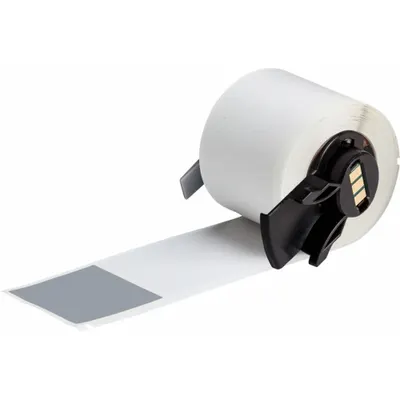 BRADY Wraparound Label: 6 in x 1 1/2 in, 1 1/2 in, Vinyl, Gray (Matte) - Brady Precut Label Rolls