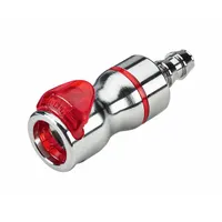 Quick Connection Coupling: Straight, 3/8 in ID Size, Warm Red, Barbed/Quick Disconnect, Brass (MPN LQ6D17006LRED)
