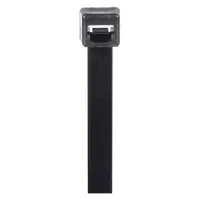 Cable Tie: 12 in Nominal Lg, 3 1/4 in Nominal Max. Bundle Dia., 0.3 in Wd, Black, 100 PK