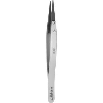 EXCELTA Tweezer Replacement Tips: Carbon Fiber, Point, Straight Tip - Replaceable-Tip Tweezers