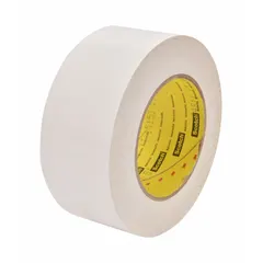 Single-sided sealing tape with white polyethylene film backing and rubber adhesive. Provides moisture and vapor sealing for indoor and outdoor applications, including marine environments. Meets ASTM D3759 standards. Each roll is 36 yards long, 9.5 mil thick, supplied in a 12-pack.