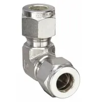 PARKER Compression Fitting Elbow: 3/8 in OD x 3/8 in OD Fitting Size, Compression x Compression (MPN 6EE6-316)