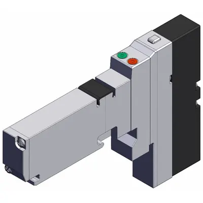 SMC Solenoid Valve: Double Solenoid, Five-Way / Two-Position, 8.57 scfm Flow Rate - Max - SMC VQC Series Directional Control Valves