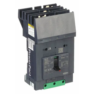 SQUARE D Molded Case Circuit Breaker: 100 A Amps, 100kA at 240V AC, Fixed, ABC, 3 Poles - B-Frame Square D Molded Case Circuit Breakers