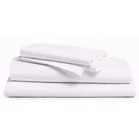 R & R TEXTILE Flat Sheet: White, 90 in Overall Lg, 54 in Overall Wd, Full Compatible Size, T128 (MPN INT-107421)