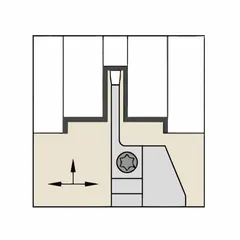 This WIDIA toolholder is designed for indexable thread turning inserts, used in lathes and turning centers for cutting internal or external threads. It is suitable for precision threading operations in general machining applications.