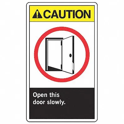 ACCUFORM Caution: Open This Door Slowly. Signs, 5 PK