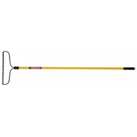 WESTWARD Bow Rake: Steel, Fiberglass Handle, Straight Handle Type, 60 in Handle Lg