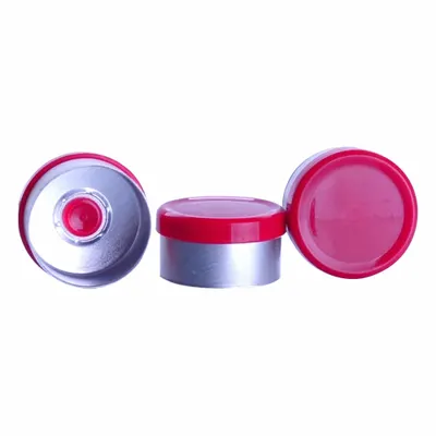 WHEATON Lab Bottle Caps: 13 mm Dia, Red, Aluminum, Unlined, USP, 285 Closures Included - Flip Cap Bottle Caps