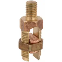 Grounding Split Bolt Connector with Stud: Leaded Bronze Alloy, 1 Grounding Wires (MPN K2C26)