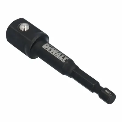 DEWALT Socket Adapter: 1/4 in Input Drive Size, 1/2 in Output Drive Size, Square - 1/4" Drive Impact Socket Adapters