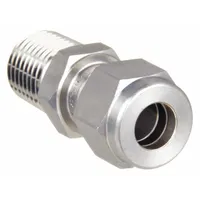 HAM-LET Compression Fitting Adapter: 10 mm OD x 1/4 in Pipe Fitting Size, Compression x MNPT (MPN 768L-SS-10MM X 1/4)