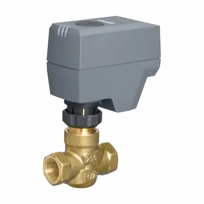Siemens Hydronic Zone Valve: 0.4 Cv Flow Rate, 2-Way, 1/2 in Female NPT, Non-Spring Return - 2-Way NPT Connection Zone Valves