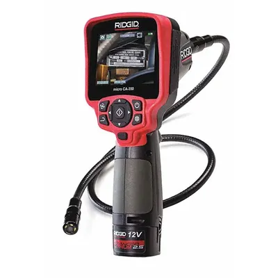 RIDGID Inspection Camera: 640 x 480, 3 ft Shaft Lg, 0.7 in Shaft Dia, 17 mm Camera Dia - Standard Single View Borescopes