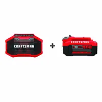 CRAFTSMAN Bluetooth Speaker: Speaker, V20*, Auxiliary/Bluetooth®/USB, ANSI Z87.1, USB, 20V DC (MPN CMCR001B/CMCB204)