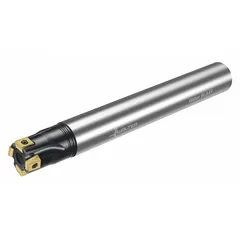 Indexable square-shoulder end mill with 25 mm diameter, 25 mm shank, and 4 cutting edges. Designed for 90° shoulder milling in steel, stainless steel, and cast iron. Suitable for general machining, die/mold work, and production runs.
