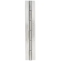 This full surface-mount piano hinge is made of stainless steel, with a leaf height of 36 inches and a leaf width of 1 inch. It is designed for continuous-hinge applications on cabinets, enclosures, and panels where corrosion resistance is required