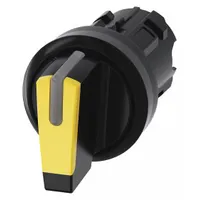 SIEMENS Short-Handled Selector Switch: 22 mm Panel Mount Size, 3 Positions, No Cam Included Cam (MPN 3SU1002-2BL30-0AA0)