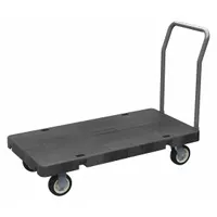 AKRO-MILS Platform Truck: 3,000 lb, 48 in L x 24 in W x 38 3/4 in H Overall Dim., Black/Gray (MPN V90166A1411VD)