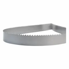 General-purpose metal cutting blade for band saws. Bi-metal construction with RX+ tooth form and variable cutting edge. Length 15 ft 6 in, width 1 1/2 in, tooth pitch 3/4. Suitable for cutting a range of ferrous and non-ferrous materials in maintenance, fabrication, and production applications.