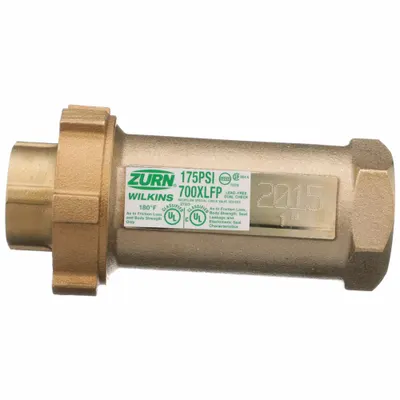 WILKINS Backflow Preventer: 700XLFP, 1 in Pipe Size, FNPT x FNPT, 52 gpm Flow Rate - Potable Water Dual Check Backflow Preventers