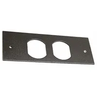 WIREMOLD Duplex Faceplate Fitting: OFR, Steel, Black (MPN OFR47-D)
