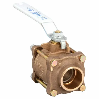 APOLLO Manual Two-Way Ball Valve: 1 1/2 in Size, Bronze, Straight, Sweat x Sweat - Bronze Ball Valves