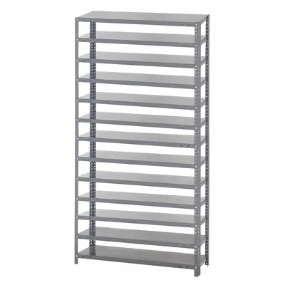 QUANTUM STORAGE SYSTEMS Bin Shelving: 36 in x 18 in x 75 in, 1 Sided, 0 Bins - Metal Stationary Bin Shelving Without Bins