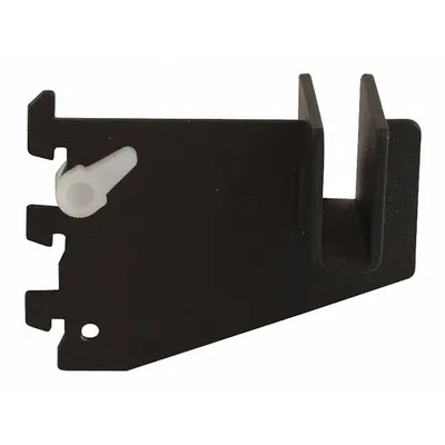 ECONOCO Rectangular Tubing Bracket: Single, 1 in Slot Spacing, 1/2 in Slot Lg - Tubing Brackets for Slotted-Standard Shelving