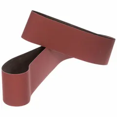 Ceramic abrasive sanding belt with YF weight polyester backing for cool cutting on stainless steel and soft metals. 60 grit, 6 in width, 264 in length. Pack of 5. Suitable for metal fabrication, weld blending, and surface finishing.