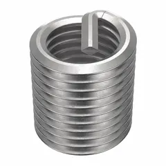 This tanged helical insert is used to repair stripped or damaged threads or to reinforce new threads in metal components. It features a free-running design with M10-1.25 fine threads. Suitable for general thread restoration and reinforcement applications.
