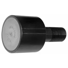Flat stud track roller with 30 mm roller diameter and 20 mm roller width. Features an M12-1.5 threaded stud for secure mounting. Used in guided linear motion applications such as conveyor systems and material handling equipment where radial loads are present.