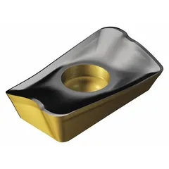 Rectangular indexable milling insert with medium geometry (PM) and grade 4220. Designed for medium-duty face and shoulder milling in steel and cast iron. Fits 390 series cutter bodies for stable, medium-depth cuts.