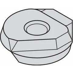 This ball-nose indexable milling insert is designed for contouring, slotting, and profiling operations. Its spherical cutting edge enables smooth surface finishes on 3D geometries in materials such as steel, stainless steel, and cast iron. The precision-ground geometry supports fine finishing and high-speed machining applications.