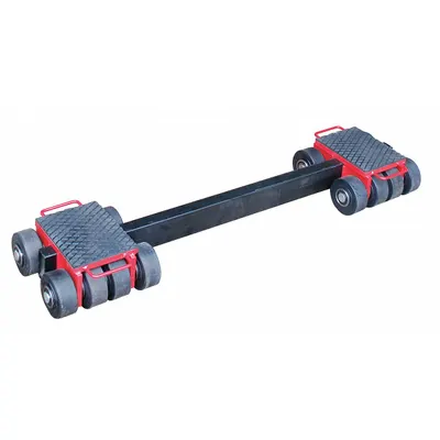 Dayton Machine Roller: 33,000 lb, 7 in Deck Ht, 9 3/4 in L x 9 3/4 in W, (16) Rollers - Front- & Rear-Support Machine Rollers