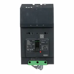 3-pole molded case circuit breaker rated 35 A at 690V AC with a maximum interrupting rating of 100kA at 120/240V AC. Features fixed instantaneous trip, ABC phase connection, and I-Line ON End terminal connection. Suitable for overcurrent protection in power distribution systems requiring high fault current interruption.