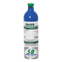 Refillable calibration gas mixture containing 25 ppm Azane (ammonia) in nitrogen background. Accuracy ±5%. Designed for use with all OEM portable gas detectors to verify sensor response for ammonia detection in industrial safety applications