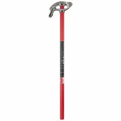 This hand conduit bender is designed for bending 1/2 in EMT conduit. It is constructed from aluminum and galvanized steel, with a length of 4 11/32 in. Suitable for creating precise bends in electrical conduit installations.