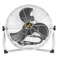 JAN FAN Mounted Fan: 18 in Blade Dia, 3 Speeds, 120V AC, Direct Drive, Steel (MPN JF-18F-S)