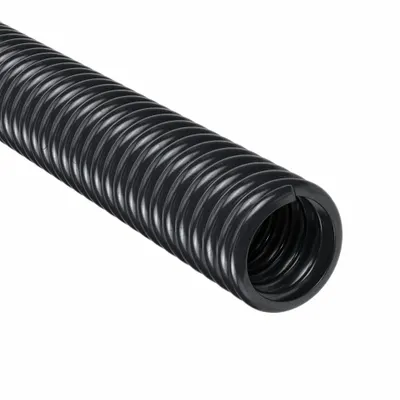 AFC Liquid-Tight Flex Plastic Conduit: 3/8 in Trade Size, Black, 100 ft Nominal Lg - Liquid-Tight Flexible Plastic Conduit