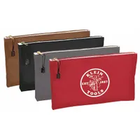 KLEIN TOOLS Tool Bag Set: 12 1/2 in W x 3/4 in D x 7 in H, Black/Brown/Gray/Red, Canvas, 4 Bags (MPN 5141)