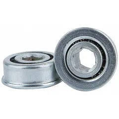 This 35 lb type conveyor roller bearing has a 0.91 in outer diameter and is rated for a 35 lb load. It is designed for use in material handling systems to support conveyor rollers, reducing friction for smooth belt or roller movement in light-duty applications.