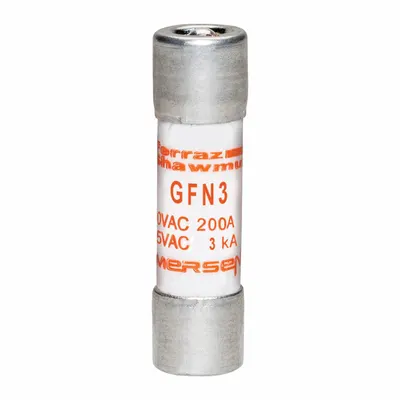 MERSEN Fuse: GFN Series, Midget, Time-Delay, 3 A, 250 V AC, 13/32 in x 1 1/2 in - Time-Delay Cylindrical Fuses