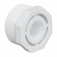 Pipe Straight: Schedule 40, PVC, 1/2 in x 1/4 in Size, Threaded x Threaded, Male NPT x Female NPT (MPN 439072)