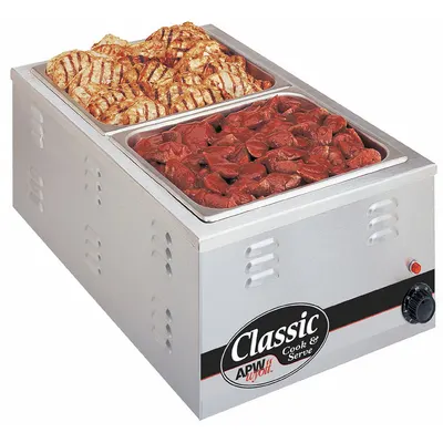 APW WYOTT Cooker/Warmer: 22 qt Capacity, 1,200 W Watt, 10 5/8 in Overall Ht, 14 1/2 in Overall Wd - Food Warmers