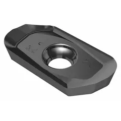 Diamond indexable milling insert for finishing operations on non-ferrous materials, composites, and abrasive plastics. Suitable for high-precision machining in milling applications requiring superior surface finish and extended tool life.
