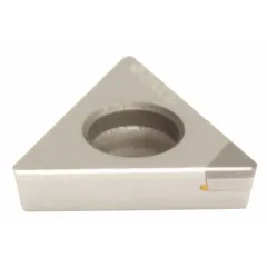 Triangle (T) indexable turning insert for turning operations on lathes. Used in metalworking for precision cutting and finishing of workpieces, suitable for both roughing and finishing applications.