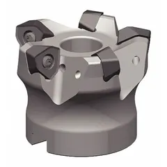 Indexable face mill with 200 mm diameter and 9 insert stations, designed for high-feed milling operations. Suitable for material removal on steel, stainless steel, and cast iron workpieces in general machining applications.