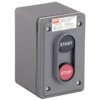 DAYTON Control Station: (2) Push Buttons, 0 Pilot Lights, 1NO/1NC, Start/Stop, (2) Push Buttons (MPN 20C801)